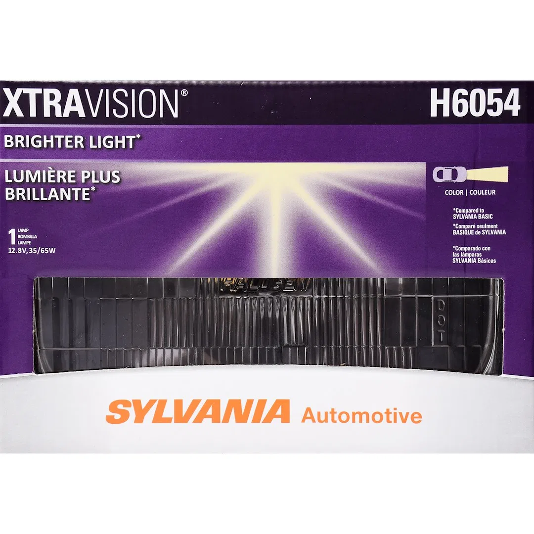 H6054XV.BX – SYLVANIA Headlight Bulb, H6054 Halogen Sealed Beam 35 Watt Low Beam/ 65 Watt High Beam 12.8 Volt White B...